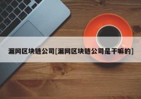 漏网区块链公司[漏网区块链公司是干嘛的]