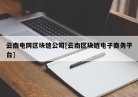 云南电网区块链公司[云南区块链电子商务平台]